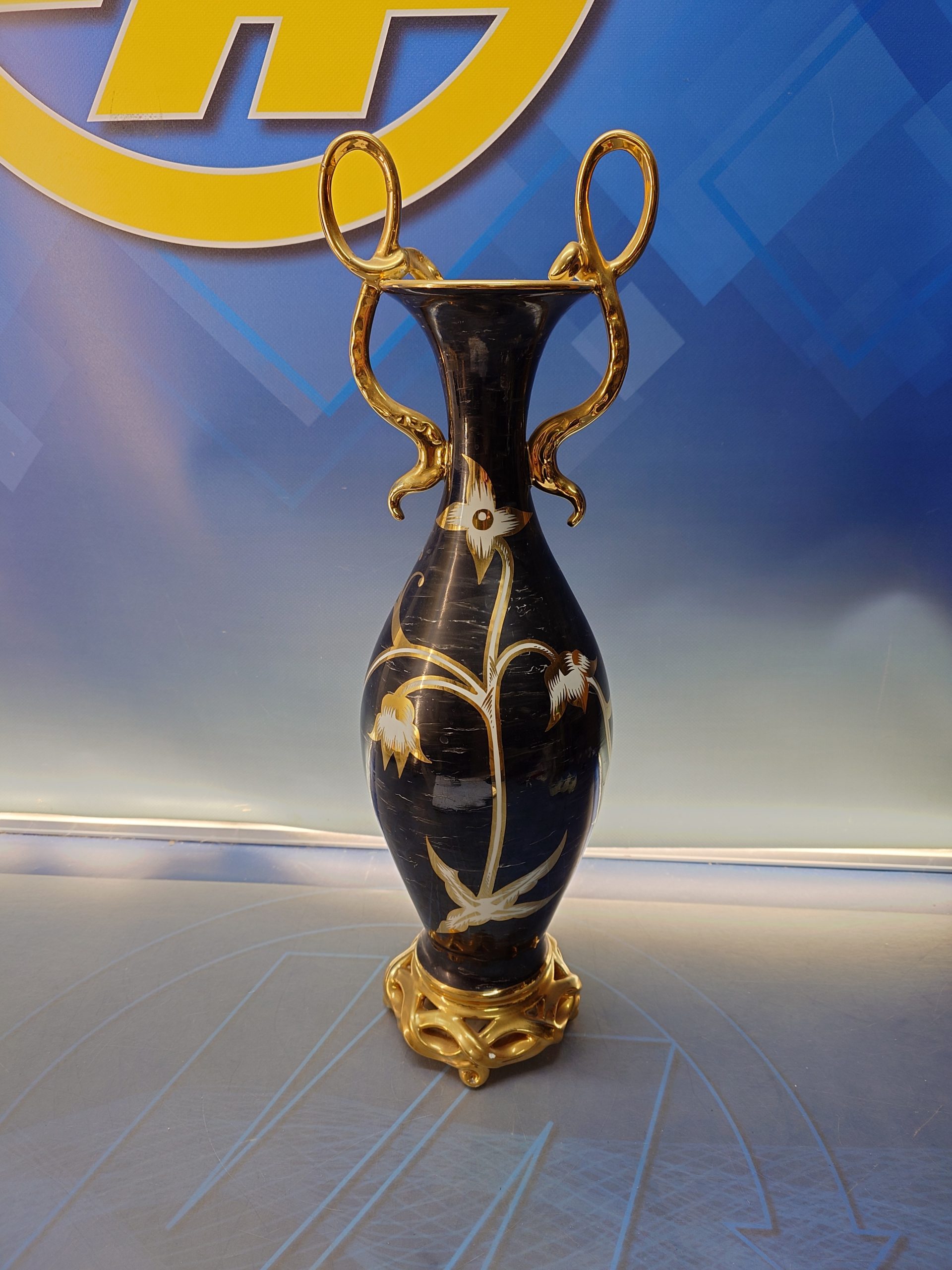 Jarrón, florero, cerámica, 55 cm. x 16 cm. art , vintage - Imagen 5